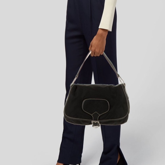 Authentic Prada Vintage Tessuto Nylon Corsaire Shoulder Bag Black - Picture 3 of 14